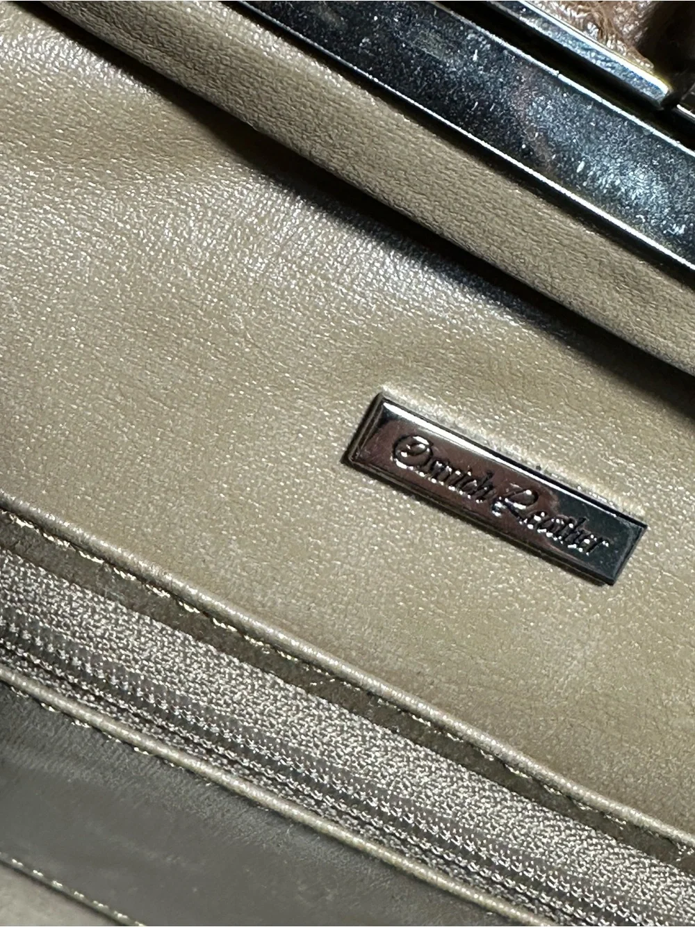 Ostrich Leather Top-Handle brown Bag